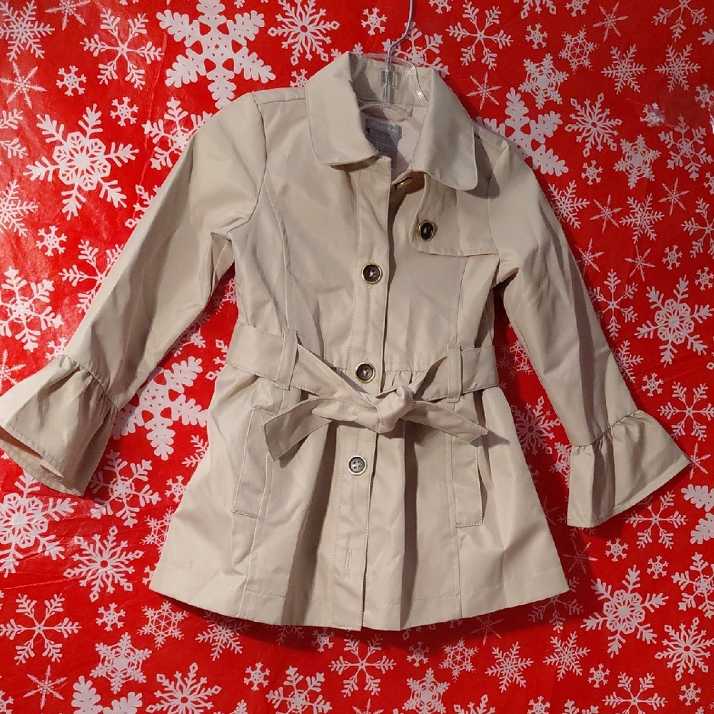Tahari Kids Cream Trench Coat